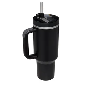 Individueller 30oz 40oz Outdoor-Reise-Kaffeebecher Löscher h2.0 Durchflusszustand Edelstahl vakuumisoliert 40oz Becher-Becher mit Griff