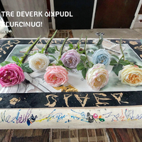 DREA Roses artificielles modernes faites à la main de qualité supérieure, roses chou-fleur, technique de moulage en tissu toucher réel, prix de gros usine