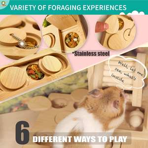 <span class=keywords><strong>Topo</strong></span> di foraggiamento ricco giocattolo interattivo <span class=keywords><strong>e</strong></span> movimento 9-in-1 per piccoli animali nascosto puzzle guarigione <span class=keywords><strong>gioco</strong></span> segugio per criceti - Product Image 5