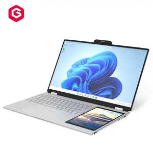 Brand New 2023 15.6 "+ 7" Double Dual Screen Touch N5105 Quad Core Negócios Escritório Estudante Aprendizagem Laptop