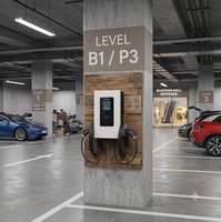 Nueva Estación de Carga Inteligente para Vehículos Eléctricos de 44kW CA, Doble Puerto de 22kW Tipo 2, OCPP 1.6J/2.0.1, RFID, Cargador Comercial para Vehículos Eléctricos