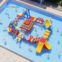Parc aquatique gonflable d'obstacle flottant étanche à l'air de parc aquatique gonflable de conception colorée pour la piscine extérieure