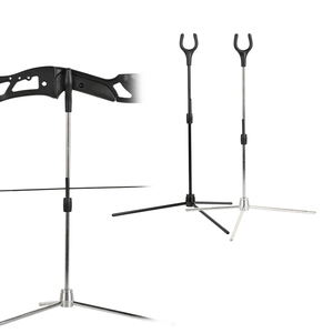STARCN, arco recurvo de tiro con arco, arco tradicional y soporte de <span class=keywords><strong>suelo</strong></span> de arco largo, soporte de arco recurvo ajustable desmontable de acero inoxidable - Product Image 1