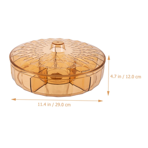 Plateau de service multifonctionnel en acrylique transparent avec compartiments et couvercle - Product Image 2