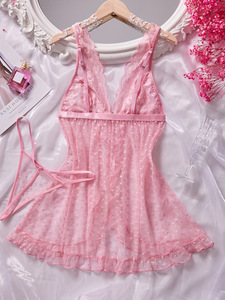 KISS <span class=keywords><strong>ME</strong></span> ANGEL Disponibile in Stock, Pigiama Sexy da Donna con Pizzo Trasparente Plissettato, Stampa <span class=keywords><strong>Amore</strong></span>, Babydoll Sexy - Product Image 3