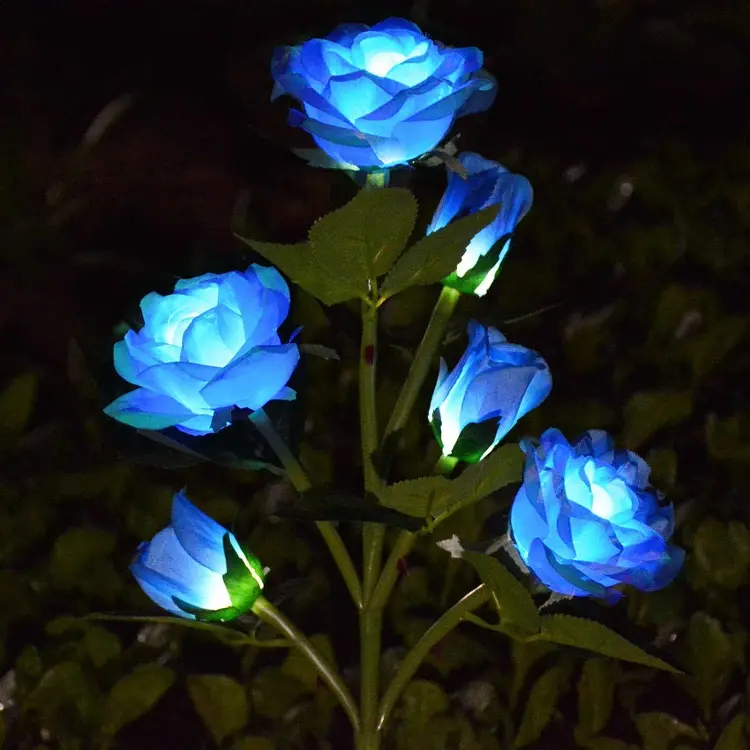Yükseltildi su geçirmez gerçekçi yapay çiçekler güneş gül bahçe bahis ışıkları açık çiçek yatak veranda Yard yolu için