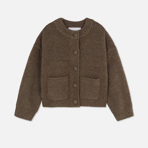 Pull en maille décontracté pour femme, nouvelle collection automne-hiver 2026, col rond, simple boutonnage, tendance, polyvalent, cardigan - Product Image 2