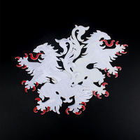 Services de broderie à la main avec découpe à chaud, conception personnalisée de logo de dragon, patchs brodés pour vêtements