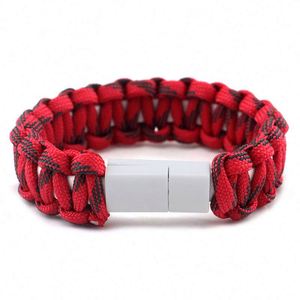 BSCI Factory Factory Wholesale Camping Durable Braided Charging Wrist Band Charging Paracord USB <b>Cable</b> Bracelet - Product Image 2