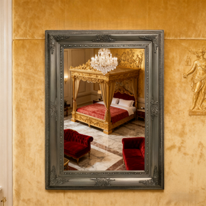 <span class=keywords><strong>Specchio</strong></span> da Parete Intagliato con Cornice Rettangolare Ornata in Stile Barocco Vintage per Soggiorno, Camera da Letto, Corridoio, Arredamento Casa OEM - Product Image 2