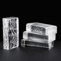 Briques de verre teinté en cristal de bloc de verre de construction transparent de marque personnalisée pour la décoration intérieure