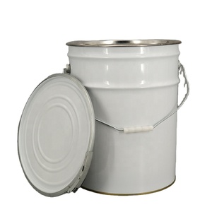 Bidon en métal bleu imprimé ZM 25L, seau étanche antivol <span class=keywords><strong>antirouille</strong></span> pour le stockage de peinture industrielle - Product Image 3