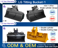 Hidrolik memiringkan 45 ° rotasi kanan/kiri untuk penggunaan serbaguna ember untuk ekskavator Mini 1-2ton