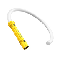 Lampe de travail LED flexible rechargeable 2-en-1 en silicone, lampe d'inspection pliable pour les zones difficiles d'accès ou l'atelier