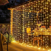 Guirlandes lumineuses LED pour rideaux, étanches, pour extérieur, mariage, fenêtre, jardin, fête, Noël, 110V/220V