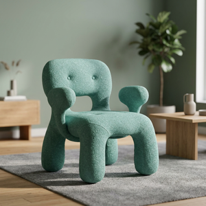 Modern Tufted Fabric Soft Living Room Chair Contemporary Style Leisure Chair Foam Filling Home Furniture - Product Image 3