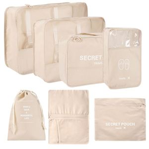 Lot de 7 cubes de compression pliables pour bagages de voyage – Prix usine - Product Image 1