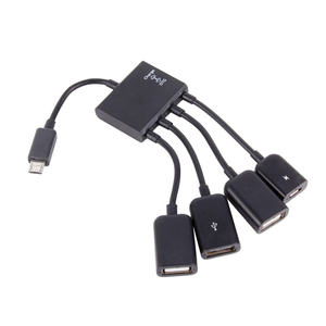4-Trong-1 <span class=keywords><strong>Micro</strong></span> <span class=keywords><strong>USB</strong></span> 2.0 Máy Chủ OTG Hub Cáp 4-Port PVC Áo Khoác Điện Sạc/Sạc Adapter Cho Điện Thoại thông minh Và Điện Thoại Di Động - Product Image 1