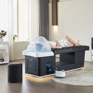 เก้าอี้สระผมสำหรับร้านเสริมสวยมืออาชีพ สีดำ พร้อมเตียงนวดแผนไทย มีไฟบำบัดน้ำ เตียงสปาผมแบบญี่ปุ่น - Product Image 4