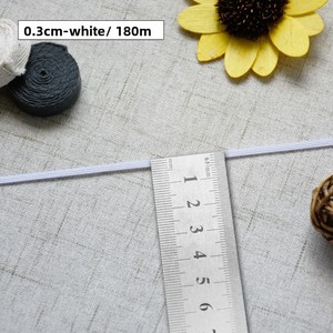 Bande élastique large épaissie à haute élasticité, élastique <span class=keywords><strong>plat</strong></span> pour ceinture de pantalon, bande élastique fine, souple et noire pour pa - Product Image 4