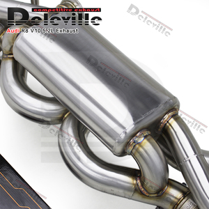 Section de silencieux arrière <span class=keywords><strong>sport</strong></span> à soupapes pour <span class=keywords><strong>Audi</strong></span> R8 V10 5.2L 2010-2013, son X-pipe actif amélioré, arrière d'essieu - Product Image 4