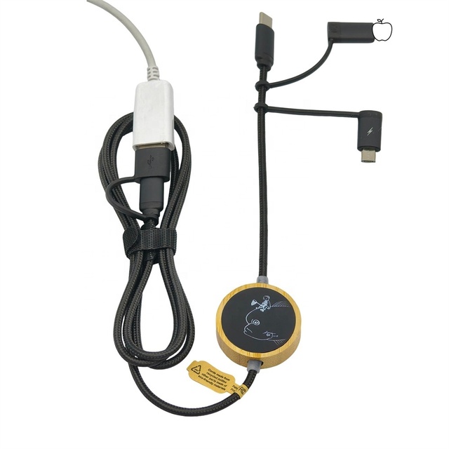 GRS Materials 120cm Fast Charging Bamboo Cable PD 60W C to Type C Customize Lighting logo High-speed Data Sync Charging Cable