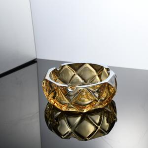 Fantasioso vetro diamante taglio posacenere grande calibro Bar affumicatoio addensato semplice stile nordico placcato ambra <span class=keywords><strong>piatto</strong></span> di fumo - Product Image 6