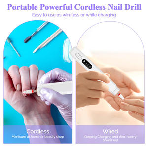 Machine à ongles électrique professionnelle portable, vitesses réglables jusqu'à 35 000 tr/min, compatible avec le vernis gel pour manucure et pédicure - Product Image 4
