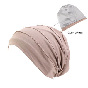 Gorro DE LA India con forro de satén suave para mujer, gorro de dormir elástico, gorro de quimio musulmán con volantes para el cáncer, gorro, bufanda, turbante, gorro envolvente para la cabeza - Product Image 5