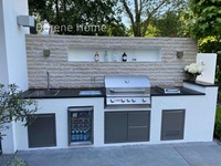 Cuisine extérieure modulaire pour barbecue en acier inoxydable 304 La cuisine extérieure peut s'assembler librement pour évier et réfrigérateur
