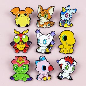 Broche de dibujos animados <span class=keywords><strong>Digimon</strong></span>, insignia de metal creativa de elfo pequeño y lindo, accesorio para ropa y mochila, en stock - Product Image 2