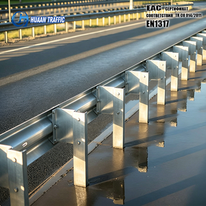 รั้วกั้นถนนเหล็กชุบสังกะสี GOST 26804 แบบ W Beam ST RK สำหรับความปลอดภัยทางจราจร ป้องกันการชนบนถนน สำหรับประเทศคาซัคสถานและอุซเบกิสถาน - Product Image 1