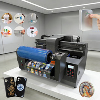 Nueva Impresora de Inyección de Tinta Semiautomática A3 Dual DX7 UV de Cama Plana Todo en Uno, Película AB Imprimible, Etiqueta 3D de TPU