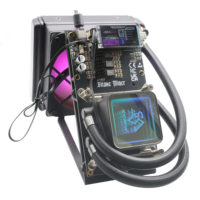 Mineur solo Bitcoin à refroidissement par eau haute efficacité Bitaxe NerdQaxe++ Hydro 4.8Th 75W, Mineur de loterie Bitcoin Nerdqaxe++ 4.8t Hydro