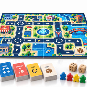 จินายอน คัสตอม สำหรับเกมกระดานเพื่อการศึกษา ROBOT School ทำจากกระดาษและไม้ ดีไซน์ปรับแต่งได้ - Product Image 3
