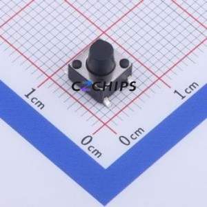 GT-TC089C-H060-L1 Tactile Switch SMD-4P,6x6mm Switch Single Pole Single Throw Round Button 1N Vertical Mount - Product Image 1