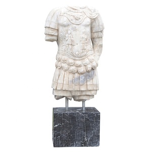 Buste en marbre décoratif pour la maison et l'hôtel, sculpture de torse masculin nu à vendre - Product Image 3