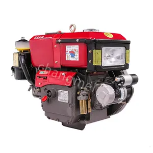 Pompa perahu 12hp 1 mesin silinder Starter elektrik diesel 13hp 12hp mesin diesel silinder tunggal