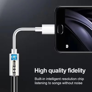 Adaptador de <span class=keywords><strong>Cable</strong></span> Tipo-C a 3.5mm Económico, USB-C Macho a Conector Hembra de Audio Auxiliar de 3.5, Alimentación <span class=keywords><strong>OTG</strong></span> para Samsung, <span class=keywords><strong>iPhone</strong></span>, iPad - Product Image 6