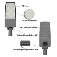 Lampadaire LED AC 100W IP66 avec lentille PC en alliage d'aluminium OUTLUX G039E ORCA pour croisements/autoroutes/places publiques/bordures de routes/aires de stationnement
