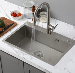 Fregadero de Cocina de Acero Inoxidable de un Solo Tazón con Desagüe Lateral - Product Image 5