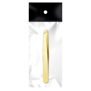 Pinzas de Acero Inoxidable para Cejas y Pestañas, Diseño Elegante Dorado, Venta al por Mayor, Envío Rápido, Pedido Mixto a Granel, GZ RTS - Product Image 3