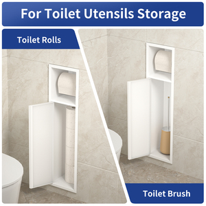 <span class=keywords><strong>Brosse</strong></span> de <span class=keywords><strong>toilette</strong></span> dissimulée <span class=keywords><strong>et</strong></span> <span class=keywords><strong>porte</strong></span>-<span class=keywords><strong>papier</strong></span> blanc mat de haute qualité à prix d'usine - Product Image 4