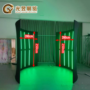 2024 360 LED Photo Booth bao vây nhanh chóng vận chuyển Đảng Backdrop tường 360 Booth bao vây Backdrop cho chương trình với đèn - Product Image 4