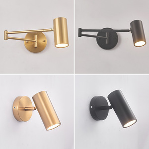 Modern Simple LED Hotel <b>Bedside</b> <b>Reading</b> <b>Light</b> Living Room Black IP65 Waterproof Wall Lamp Aluminium Die-casting Body Metal Shade - Product Image 1