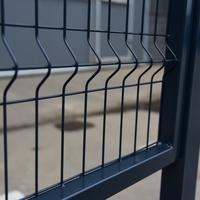 Panneau de clôture en treillis soudé 3D vert avec revêtement PVC, ouverture de maille 50MMX200MM
