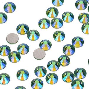 Long lanh SS6 8 10 12 16 20 30 Peridot AB Tinh thể thủy tinh sửa chữa nóng thạch flatback hotfix Kính strass sắt trên đá tinh thể - Product Image 1