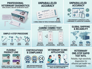 Pruebas Veterinarias de Antígenos para Coronavirus Canino (CPV), Parvovirus (CCV) y Giardia (GIA) - Pruebas Trifásicas para Giardiasis - Product Image 2