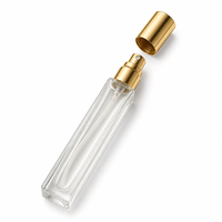 Flacon vaporisateur de parfum en verre fin, vide, atomiseur de voyage, bouchon or, noir, argent, pompe or rose, logo personnalisé, disponible immédiatement