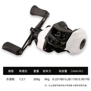 Baitcasting Reel Full Metal Spool 8Kg Drag 12-Speed Magnetic Brake Long Casting Fishing Reel Right Hand Ocean Beach Use - Product Image 5